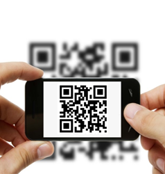휴대폰 QR코드 인식 이미지